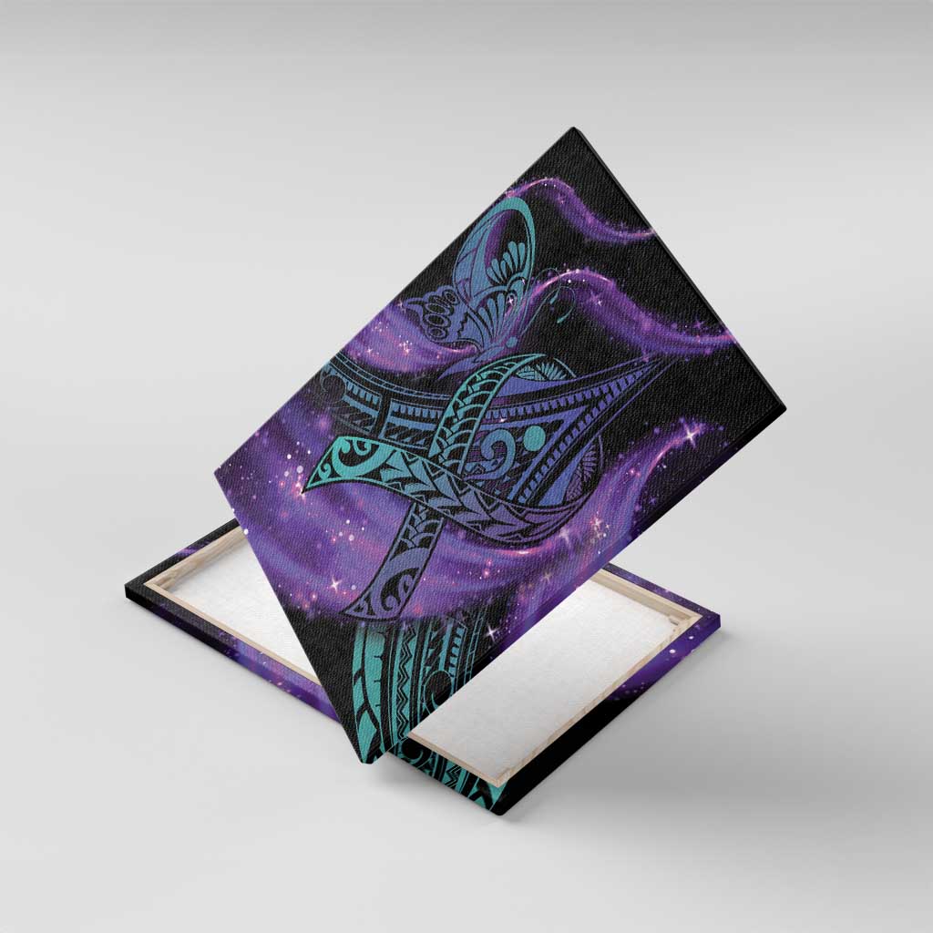 In September We Wear Teal And Purple Canvas Wall Art Magic Ribbon Semicolon