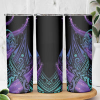 In September We Wear Teal And Purple Skinny Tumbler Magic Ribbon Semicolon LT01 - Polynesian Pride