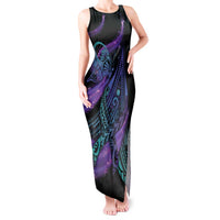 In September We Wear Teal And Purple Tank Maxi Dress Magic Ribbon Semicolon