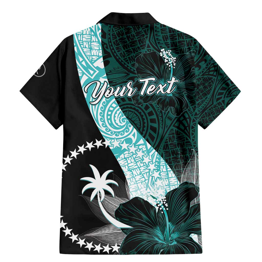 Chuuk Constitution Day Family Matching Mermaid Dress and Hawaiian Shirt Hibiscus Turquoise Pattern LT01 - Polynesian Pride