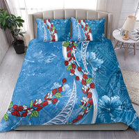 Fiji Tagimaucia Floral Bedding Set Tapa Pattern