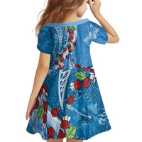 Fiji Tagimaucia Floral Family Matching Summer Maxi Dress and Hawaiian Shirt Tapa Pattern LT01 - Polynesian Pride