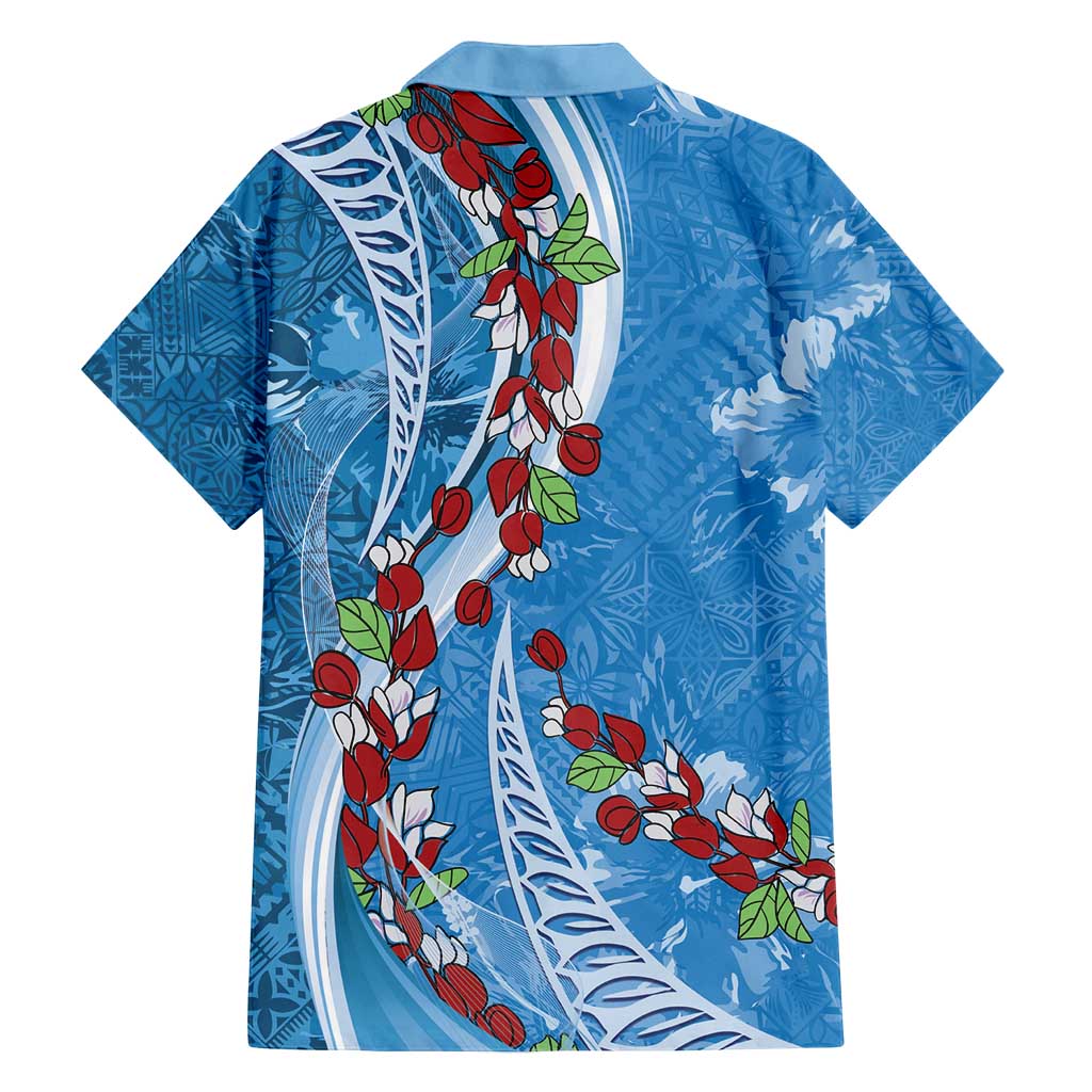 Fiji Tagimaucia Floral Family Matching Tank Maxi Dress and Hawaiian Shirt Tapa Pattern LT01 - Polynesian Pride
