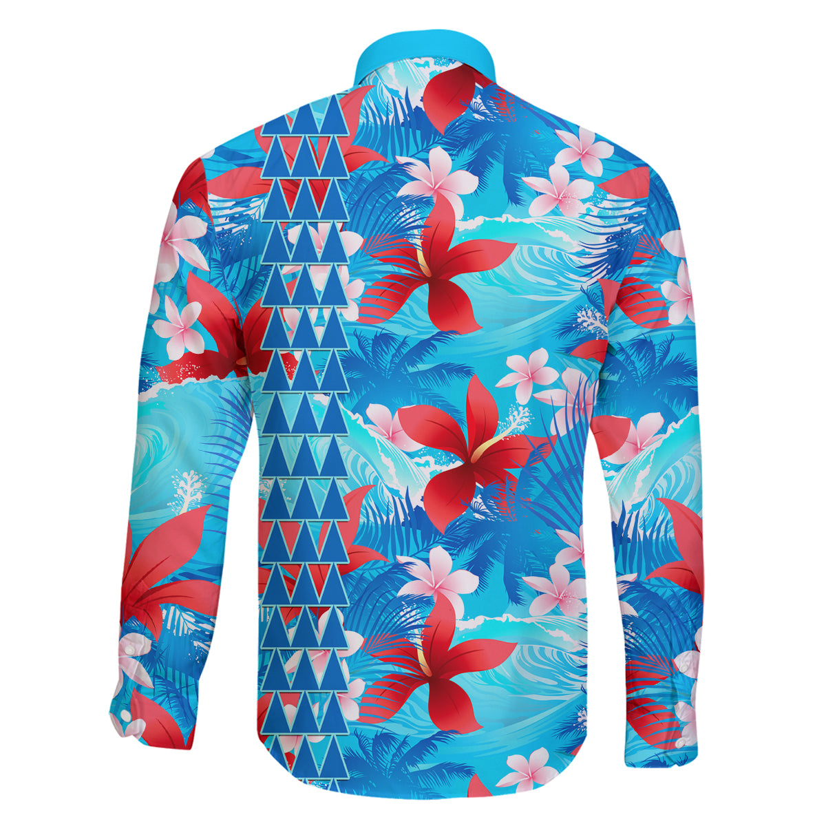 Hawaii Christmas Family Matching Off Shoulder Maxi Dress and Hawaiian Shirt Santa Claus Surfing Kakau Tropical Style LT01 - Polynesian Pride
