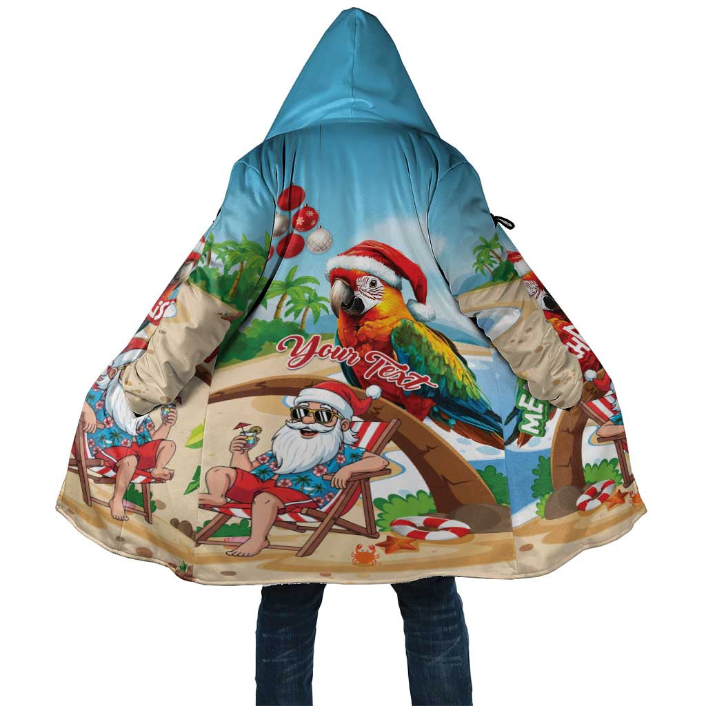 Personalized Hawaii Santa Parrot Christmas Cloak Summer Vibe - Polynesian Pride