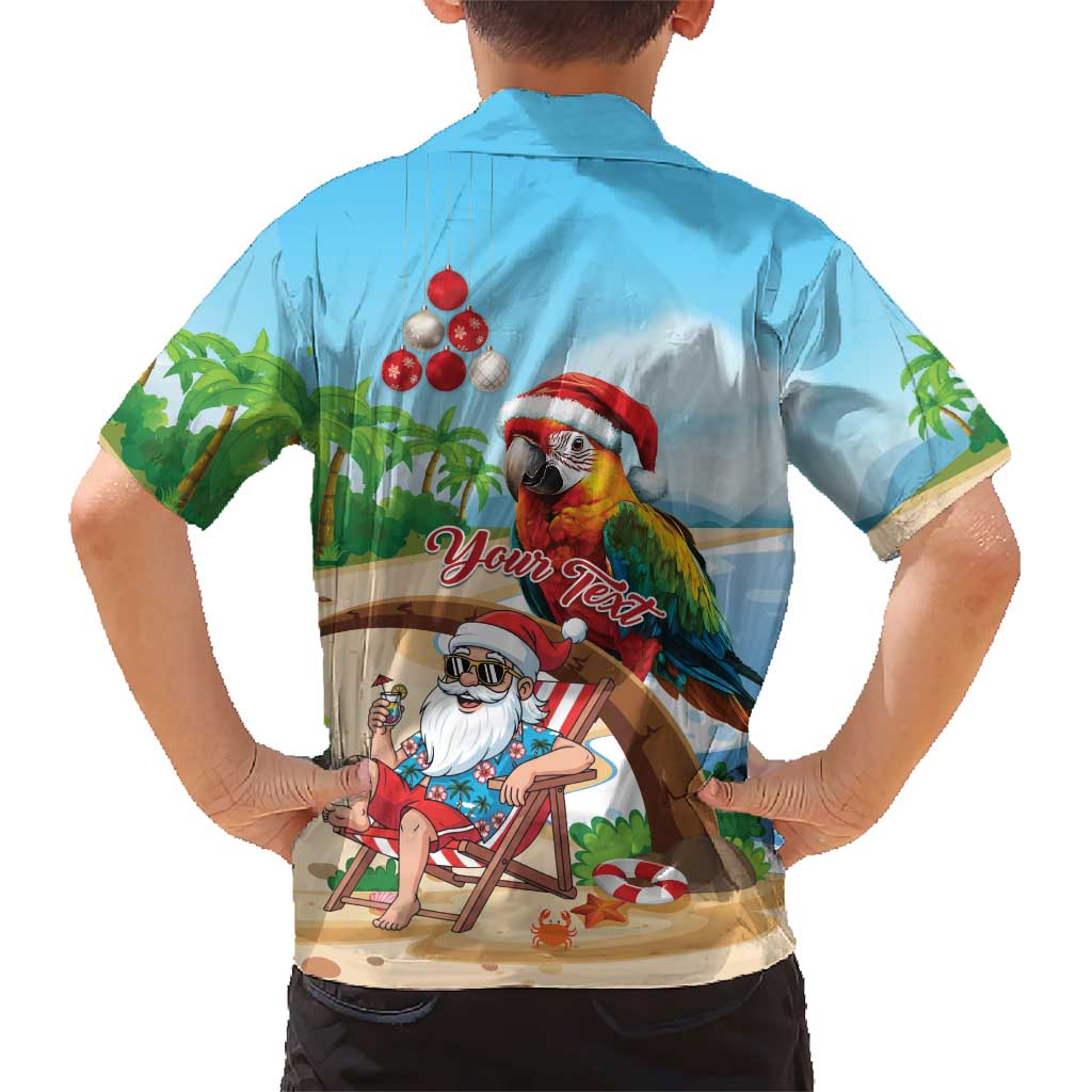 Personalized Hawaii Santa Parrot Christmas Family Matching Mermaid Dress and Hawaiian Shirt Summer Vibe LT01 - Polynesian Pride