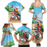 Personalized Hawaii Santa Parrot Christmas Family Matching Summer Maxi Dress and Hawaiian Shirt Summer Vibe LT01 - Polynesian Pride