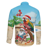 Personalized Hawaii Santa Parrot Christmas Family Matching Tank Maxi Dress and Hawaiian Shirt Summer Vibe LT01 - Polynesian Pride