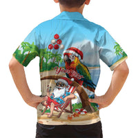 Personalized Hawaii Santa Parrot Christmas Kid Hawaiian Shirt Summer Vibe - Polynesian Pride