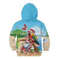 Personalized Hawaii Santa Parrot Christmas Kid Hoodie Summer Vibe LT01 - Polynesian Pride
