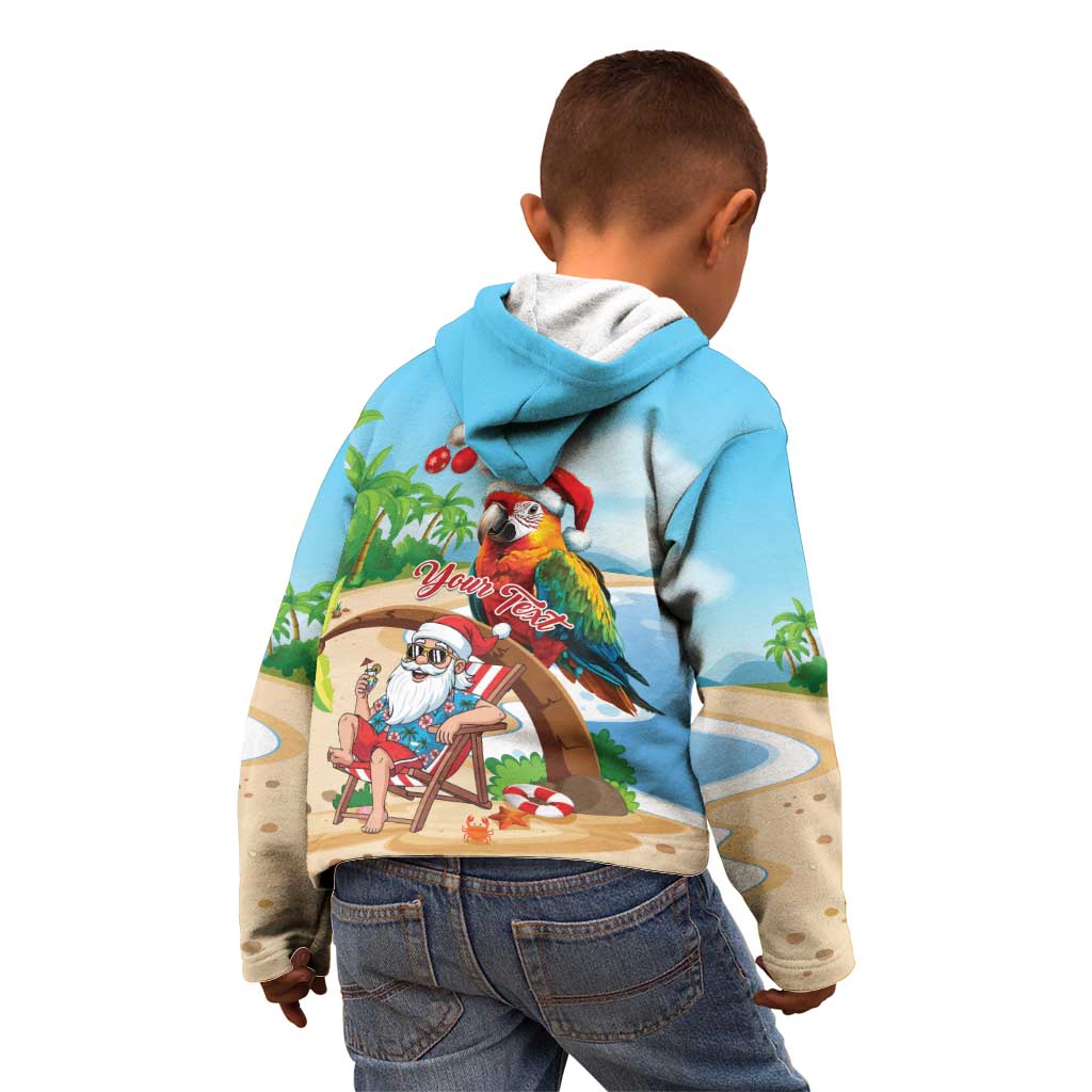 Personalized Hawaii Santa Parrot Christmas Kid Hoodie Summer Vibe LT01 - Polynesian Pride