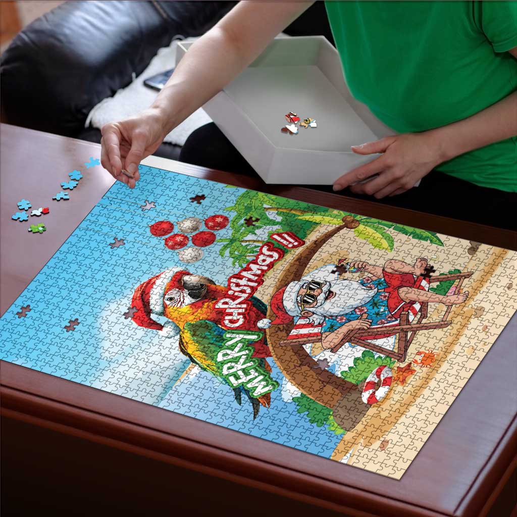 Hawaii Santa Parrot Christmas Puzzle Summer Vibe LT01 - Polynesian Pride