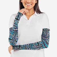 Maori Matariki Arm Sleeves Blue Galaxy Aesthetic Koru Art