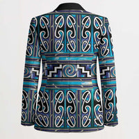 Maori Matariki Blazer Blue Galaxy Aesthetic Koru Art