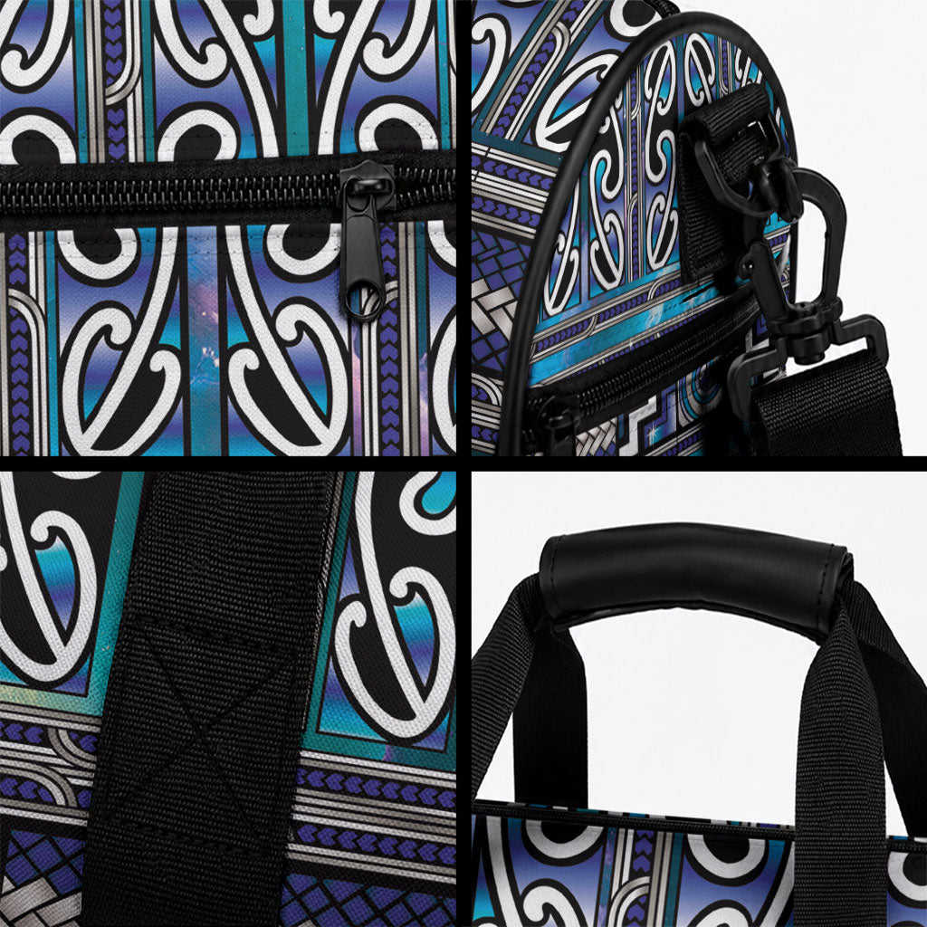 Maori Matariki Duffle Bag Blue Galaxy Aesthetic Koru Art LT01 - Polynesian Pride