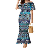 Maori Matariki Mermaid Dress Blue Galaxy Aesthetic Koru Art