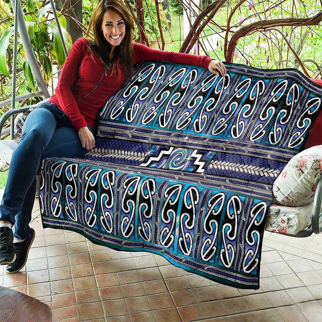 Maori Matariki Quilt Blue Galaxy Aesthetic Koru Art