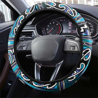 Maori Matariki Steering Wheel Cover Blue Galaxy Aesthetic Koru Art