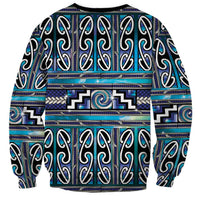 Maori Matariki Sweatshirt Blue Galaxy Aesthetic Koru Art
