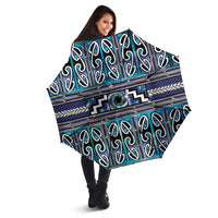 Maori Matariki Umbrella Blue Galaxy Aesthetic Koru Art