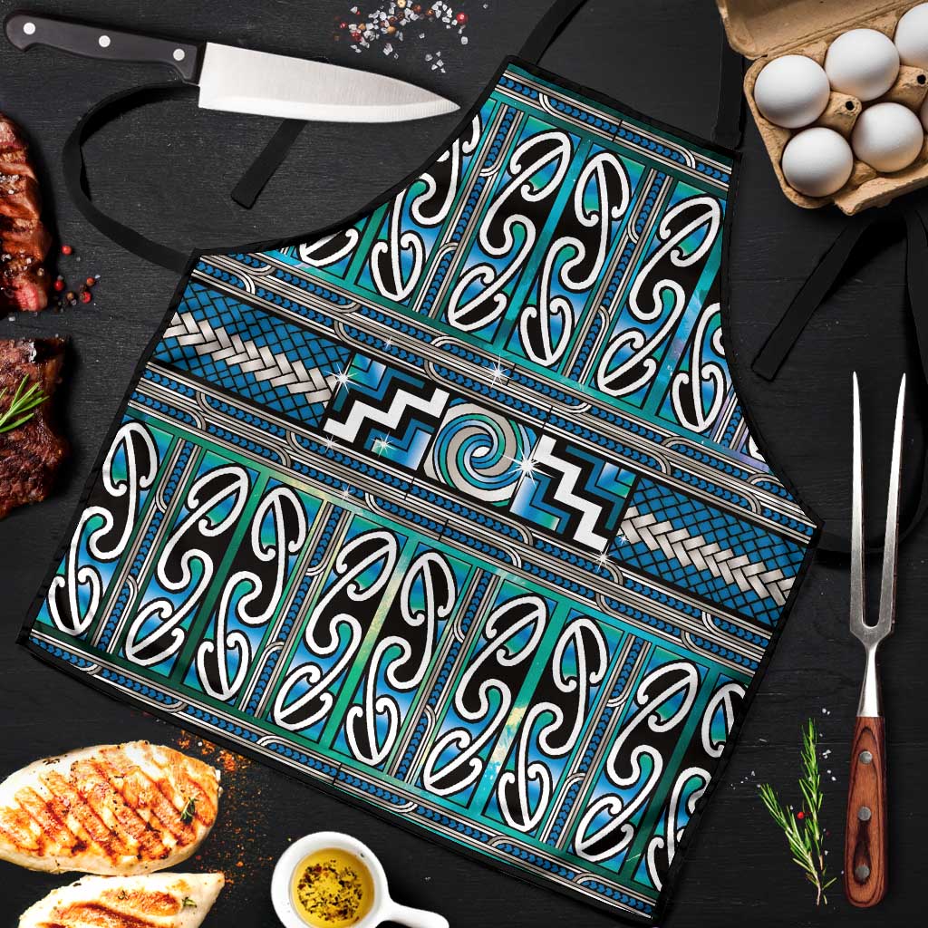 Maori Matariki Apron Green Galaxy Aesthetic Koru Art