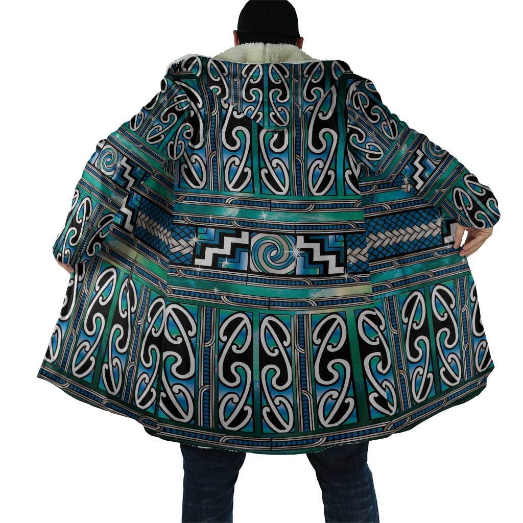 Maori Matariki Cloak Green Galaxy Aesthetic Koru Art