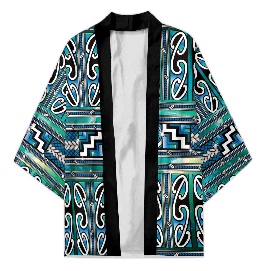 Maori Matariki Kimono Green Galaxy Aesthetic Koru Art