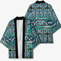 Maori Matariki Kimono Green Galaxy Aesthetic Koru Art