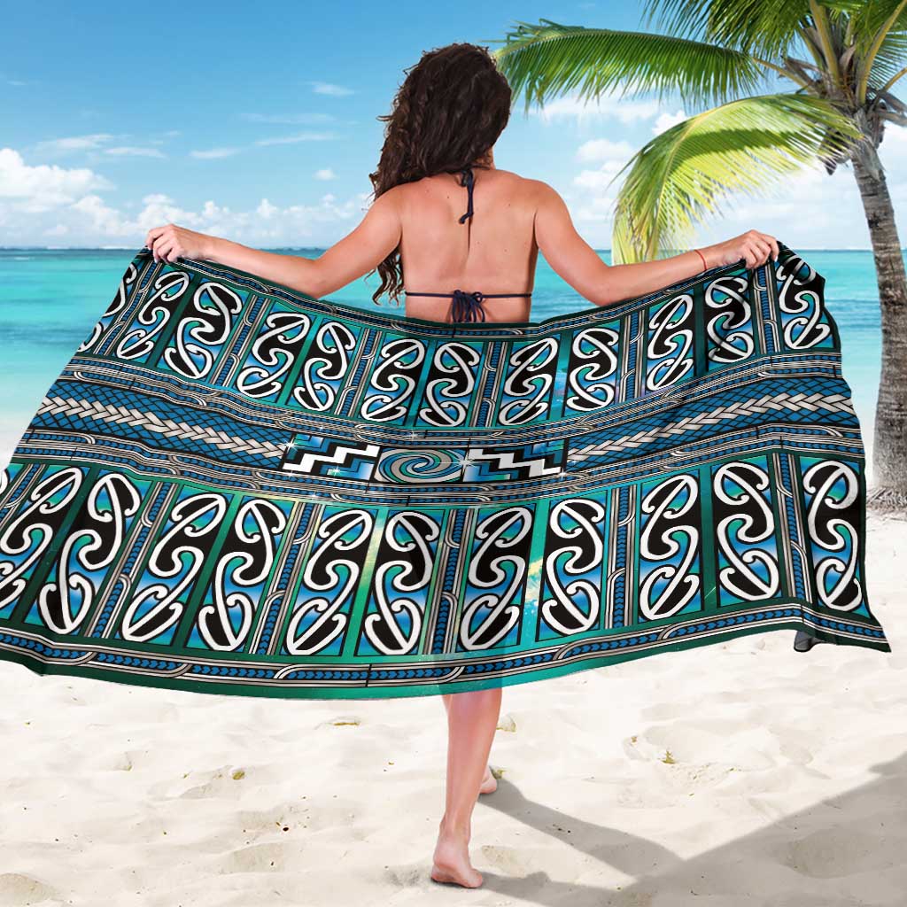 Maori Matariki Sarong Green Galaxy Aesthetic Koru Art