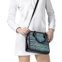 Maori Matariki Shoulder Handbag Green Galaxy Aesthetic Koru Art