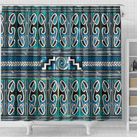 Maori Matariki Shower Curtain Green Galaxy Aesthetic Koru Art