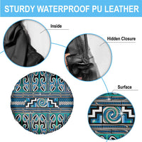 Maori Matariki Spare Tire Cover Green Galaxy Aesthetic Koru Art