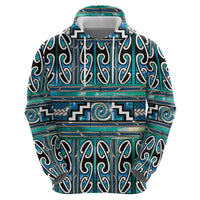 Maori Matariki Zip Hoodie Green Galaxy Aesthetic Koru Art