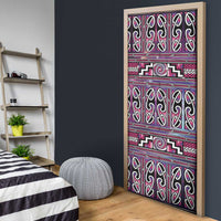 Maori Matariki Door Cover Pink Galaxy Aesthetic Koru Art LT01 - Polynesian Pride