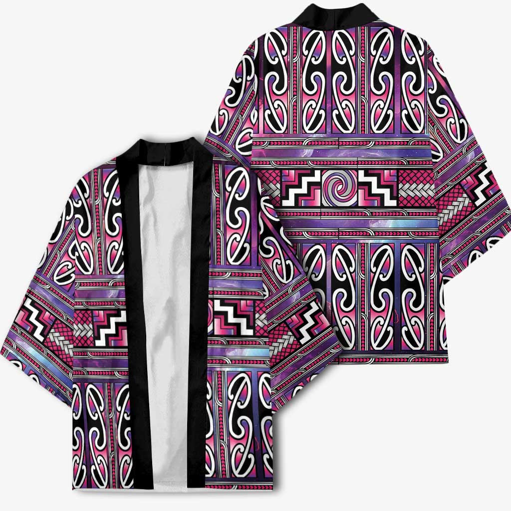Maori Matariki Kimono Pink Galaxy Aesthetic Koru Art