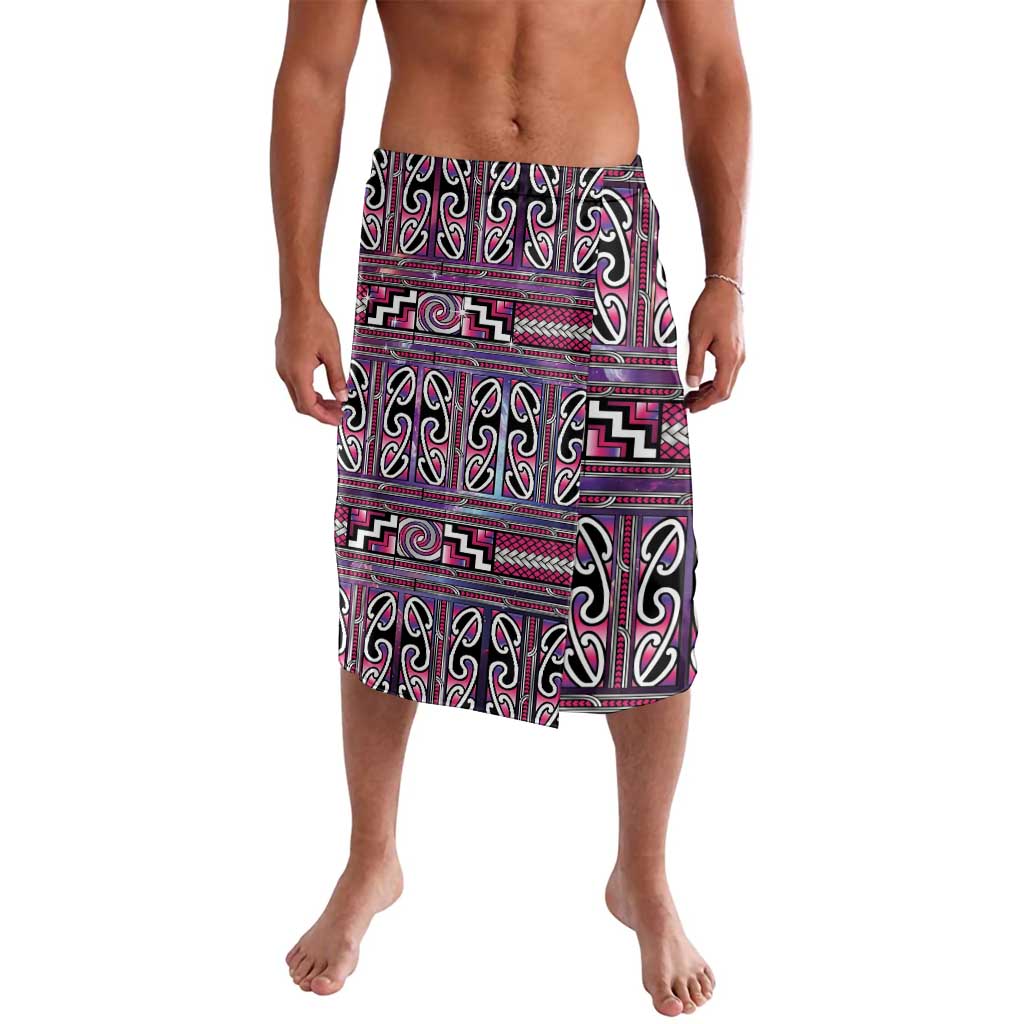 Maori Matariki Lavalava Pink Galaxy Aesthetic Koru Art