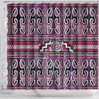 Maori Matariki Shower Curtain Pink Galaxy Aesthetic Koru Art