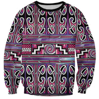 Maori Matariki Sweatshirt Pink Galaxy Aesthetic Koru Art