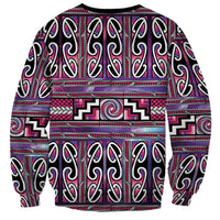 Maori Matariki Sweatshirt Pink Galaxy Aesthetic Koru Art