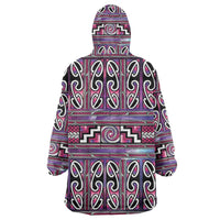 Maori Matariki Wearable Blanket Hoodie Pink Galaxy Aesthetic Koru Art