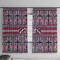 Maori Matariki Window Curtain Pink Galaxy Aesthetic Koru Art