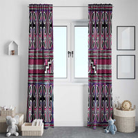 Maori Matariki Window Curtain Pink Galaxy Aesthetic Koru Art