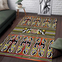 Maori Matariki Area Rug Yellow Galaxy Aesthetic Koru Art