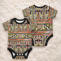Maori Matariki Baby Onesie Yellow Galaxy Aesthetic Koru Art LT01 - Polynesian Pride