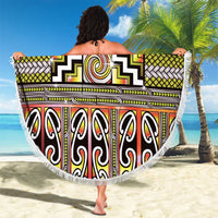 Maori Matariki Beach Blanket Yellow Galaxy Aesthetic Koru Art
