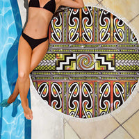 Maori Matariki Beach Blanket Yellow Galaxy Aesthetic Koru Art