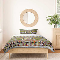 Maori Matariki Bedding Set Yellow Galaxy Aesthetic Koru Art