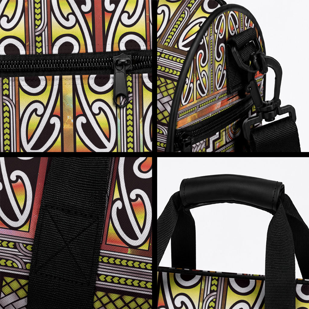 Maori Matariki Duffle Bag Yellow Galaxy Aesthetic Koru Art LT01 - Polynesian Pride