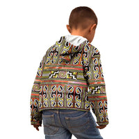 Maori Matariki Kid Hoodie Yellow Galaxy Aesthetic Koru Art LT01 - Polynesian Pride