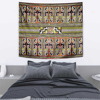 Maori Matariki Tapestry Yellow Galaxy Aesthetic Koru Art